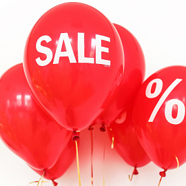 Распродажа воздушных шаров до 70%